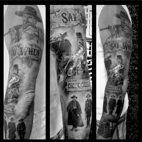 Tattoo uploaded by Blake T. Jessop • Western outlaw sleeve • Tattoodo